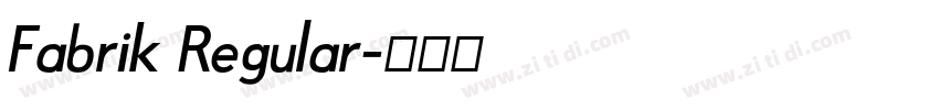 Fabrik Regular字体转换